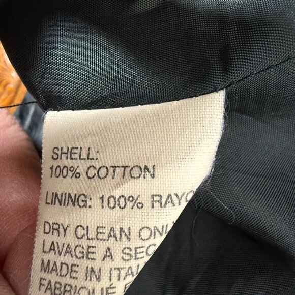 Giorgio Armani Le Collezioni Black Blazer Sportscoat 100% Cotton Size 46 - Picture 3 of 9